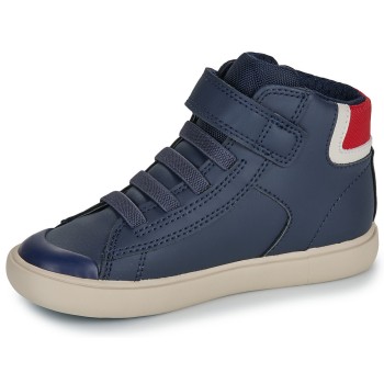 GEOX B GISLI ΠΑΙΔΙΚΑ SNEAKERS HIGH ΑΝΑΤΟΜΙΚΑ ΜΕ ΣΚΡΑΤΣ ΜΠΛΕ B461NA054FUC0735 